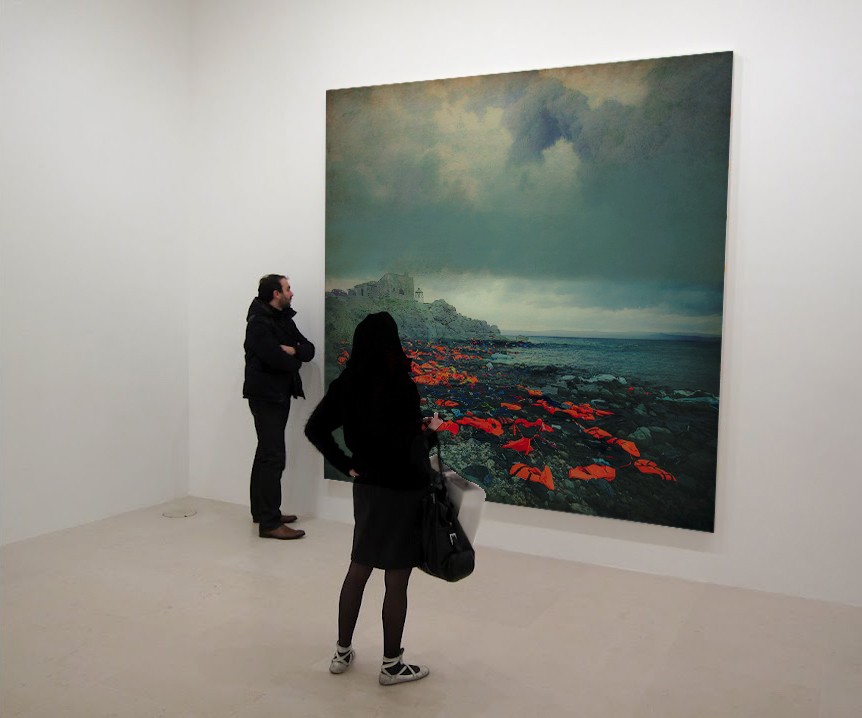 Looking at a Dellert  painting 